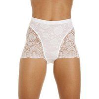 Camille Women's Two Pack Floral Lace Control Boxer Shorts in White | Size: 10