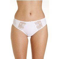 Camille Women's Briefs in White Comfortable Fit Ladies Lace Knickers 3 Pack Set