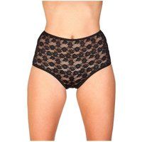 Camille Womens Three Pack Maxi Comfortable Briefs with Floral Lace Detail