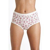 Camille Women's High Waist Full Briefs in Pink Mix 100% Cotton Panties Pack of 3