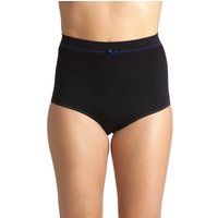 Camille Womens Two Pack Black Seam Free High Waist Shapewear Control Briefs 18-20