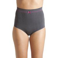 Camille Ladies Shapewear Briefs Two Pack Grey Seamless High Waist Control Pants