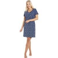 Camille Rose Print Navy Blue Nightdress