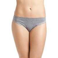 Camille Womens Two Pack Grey Seam Free Soft Comfort Midi Briefs Large