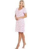 Camille Multi Coloured Polka Dot Pink Cotton Nightdress