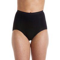 Camille Black Pack of 2 High Waisted Support Briefs / Knickers - Full Coverage