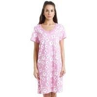 Camille and Print Smooth Soft Cotton Summer Nightdresses 14/16 Pink