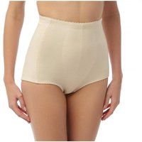 Camille Womens 2 Pack Classic High Waist Cotton Full Control Briefs Large Beige