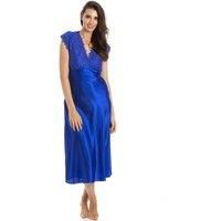 Camille Women's Classic Satin Chemises in Blue | Size: 10-12