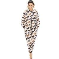Camille Womens Nightwear Loungewear All In One Hooded Pyjama