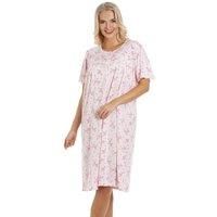 Camille Womens PolyCotton Short Sleeve Floral Nightdresses