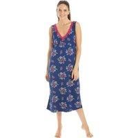 Camille Womens Floral Print Spandex Knee Length Chemises