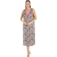 Camille Womens Floral Print Spandex Knee Length Chemises