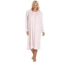 Camille Women's Classic Polka Dot Nightdress in Pink | Size: 22-24