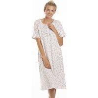 Camille Women's Classic Floral Print Nightdress in Pink | Size: 14-16