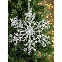 Heaven Sends 30Cm Set 2 Snowflake Tree Decorations