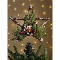 Heaven Sends Pinecone Star Tree Topper