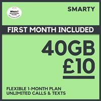 SMARTY 30GB Pre-paid 30 Day Pay As You Go SIM Card