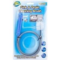 Revolutionary Light Blue & White Sink & Drain Cleaning Brush - 1m (1 Pc.) - Unique Design - Perfect Household Essential
