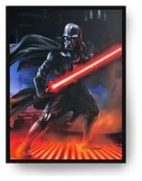 Menkind Star Wars Darth Vader LED Light Up Canvas 30 cm x 40 cm Poster Box Wall Art