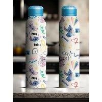 Lilo & Stitch (You’re My Fave) Stitch & Angel Slim Metal Drinks Bottle – Official Disney Stainless Steel Slim Bottle, Cute Design, Double-Walled Insulation, BPA-Free, Perfect for On-the-Go Fans