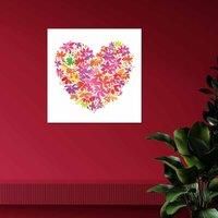 The Art Group Summer Thornton (Floral Heart) 40x40cm Wall Art