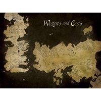 Game Of Thrones westeros And Essos Antique Map - 30 X 40Cm