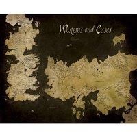 Game Of Thrones westeros And Essos Antique Map - 40 X 50Cm