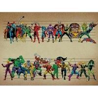 Marvel Comics (Line Up) 60x80 Canvas