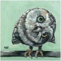 Art Group AFWDC91399 The Louise Brown Little Owl Canvas Print, Cotton, Multi-Colour, 1.8 x 30 x 30 cm