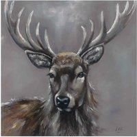 Louise Brown AFWDC95267 "Stag" Canvas Print, Cotton, Multi-Colour, 3.20 x 40.00 x 40.00 cm