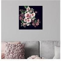 Art Group The Summer Thornton (Pink Roses Luxe) -Canvas Print 40 x 40cm, Wood, Multi-Colour, 40 x 40 x 1.3 cm