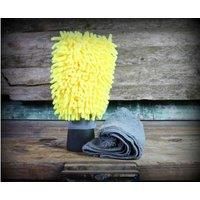 Ultra Clean Microfibre Chenille Car Wash Mitt & Cloth - Scratch-Free, Universal Fit