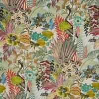 Prestigious Textiles Hidden Paradise Digitally Printed Velvet Fabric Pastel