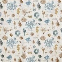 Prestigious Textiles St Helier Printed Fabric Aqua