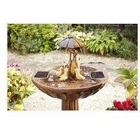 Water Fountain Solar Garden Water Feature Outdoor Patio Ornament Statue Decor