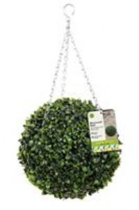 Topiary Artificial Outdoor/Indoor Plant Hanging Ball Decor With Chains (30cm)