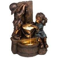 Mini Bronze Boy & Girl Garden Water Feature - 4 Designs