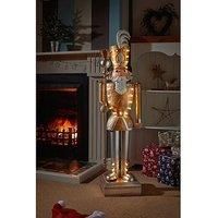 Three Kings In-Lit Giant Nutcracker Christmas Ornament, Gold & White