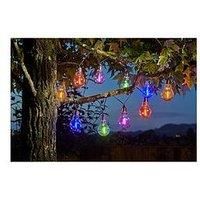 SPECIAL OFFER !! 10 x Lightbulb Bright Colour Garden String Lights Solar Powered