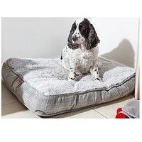 Zoon Grey Plaid Medium Gusset Pet Dog Mattress
