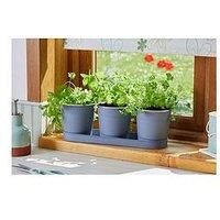 Windowsill Herb Pots - Slate
