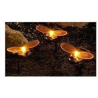 6 Pack Solar Bee Stake Lights LED Garden Path Patio Flower Bed Ornament Insect