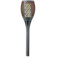 Smart Solar Compact Flaming Solar Torch Slate  2Pack