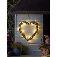Smart Garden Solar Powered In Lit Firefly Heart 40cm Outdoor Hanging Decoration