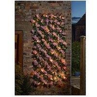 Solar In-Lit Pink Blossom Trellis LED Light Up Fence Garden Decoration 180cm