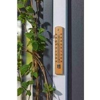 Wooden Wall Thermometer in °C And °F For Indoors And Outdoors Large 20x3x1.5cm