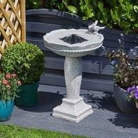 Feathered Friends Water Feature Birds Smart Solar Garden Stone Effect 1170006