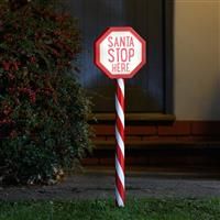 Smart Garden Three Kings Santa Stop Here Garden Stakes Christmas Light (2501014)