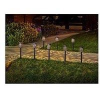 8 Solar Garden Stake Lights Bronze Effect Patio Decking Lamps Silhouette Biba